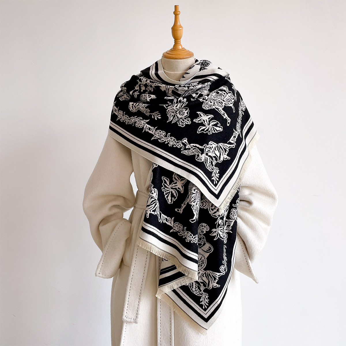 Cashmere Pashmina Wrap - Lenço Feminino, Hijab, Pashmina, Bandana, Xale,
