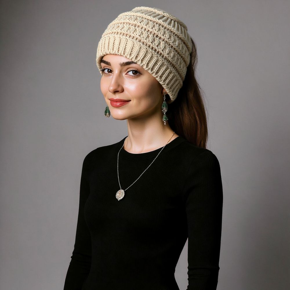 Fleece Ear Warmer Band - Faixa de cabelo de malha para