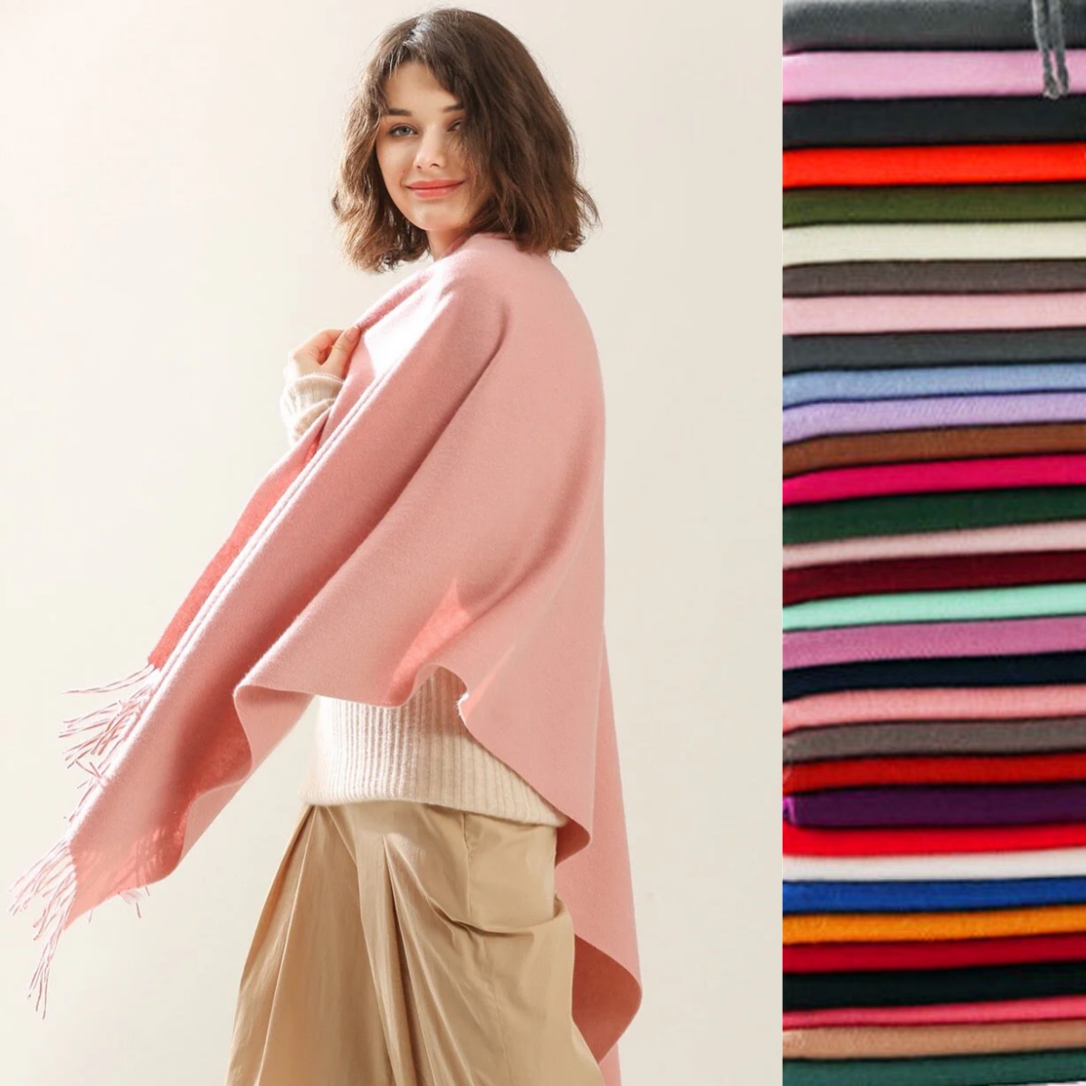 Cashmere Pashmina Wrap - 36 cores finas imitação de caxemira