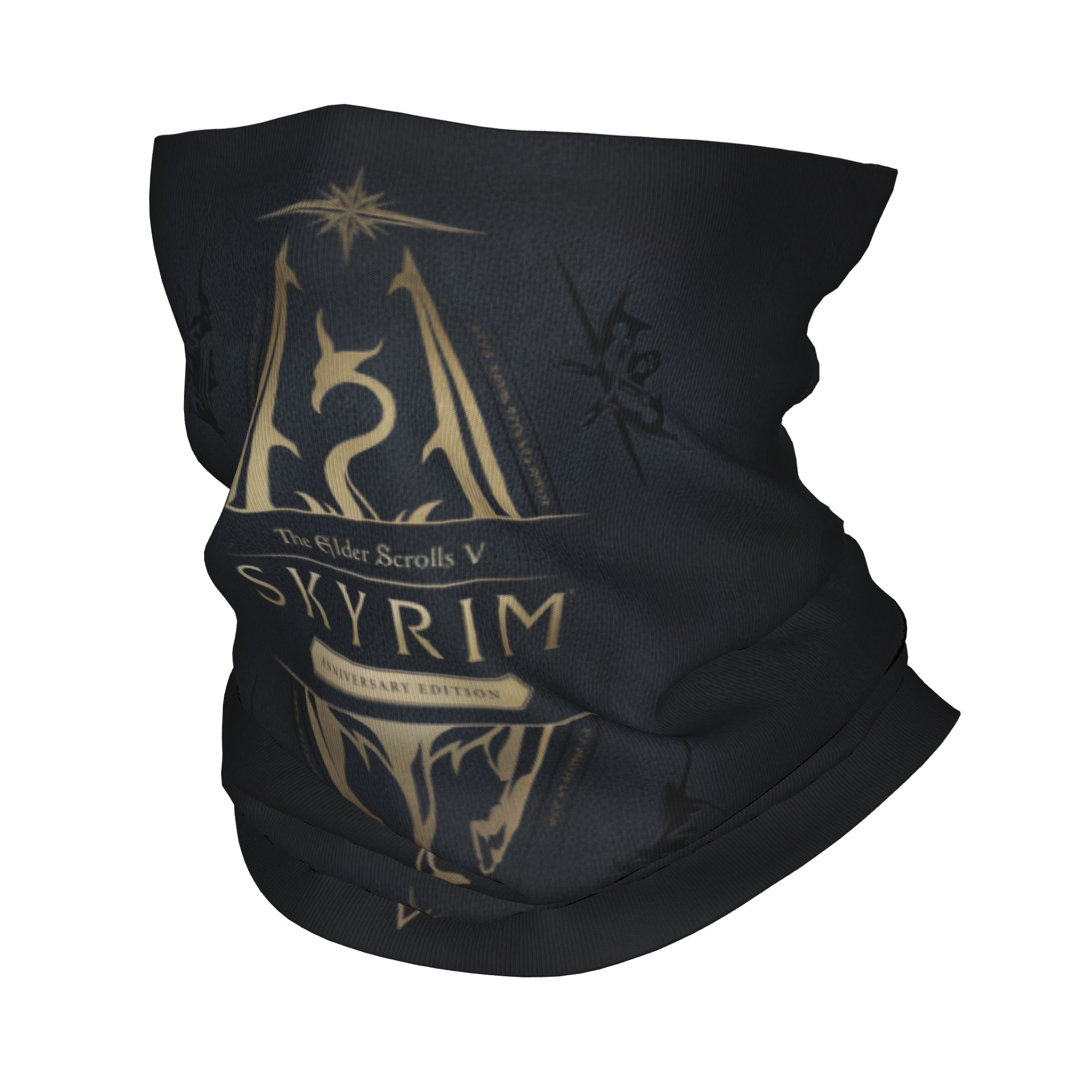 Neck Gaiter Fleece - Personalizado skyrim logotipo bandana inverno pescoço