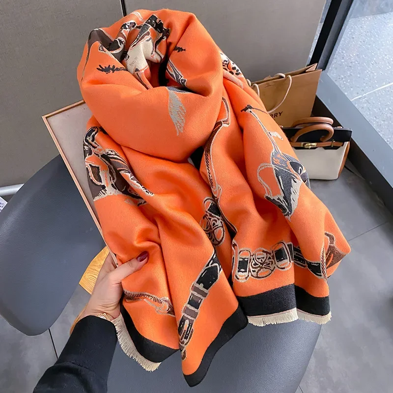 Cashmere Pashmina Wrap - 2024 luxo quente pashmina xale feminino