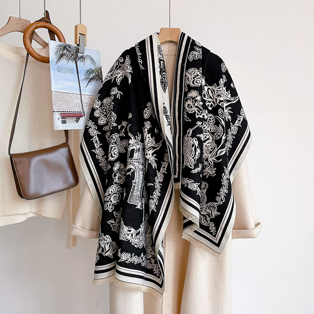 Lenço Feminino, Hijab, Pashmin - Cashmere Pashmina Wrap avaliação e preço