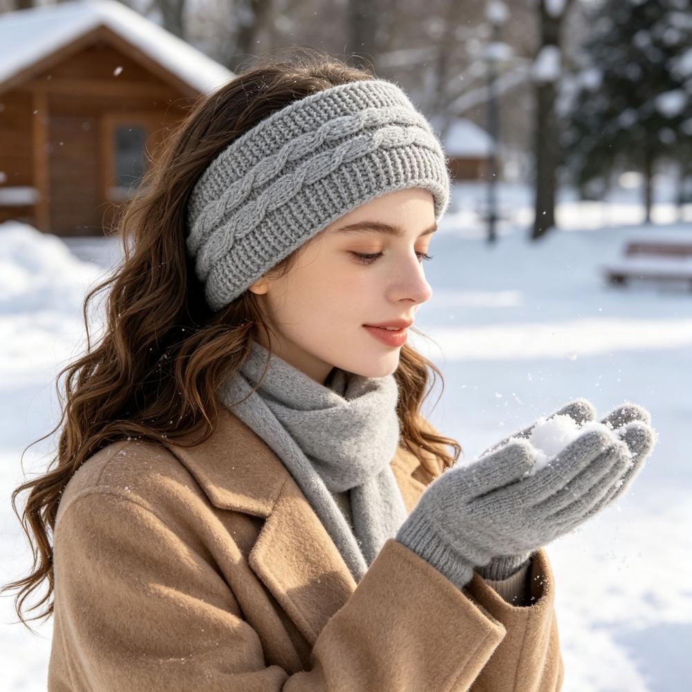 Faixa de cabelo elástica e con - Fleece Ear Warmer Band avaliação e preço