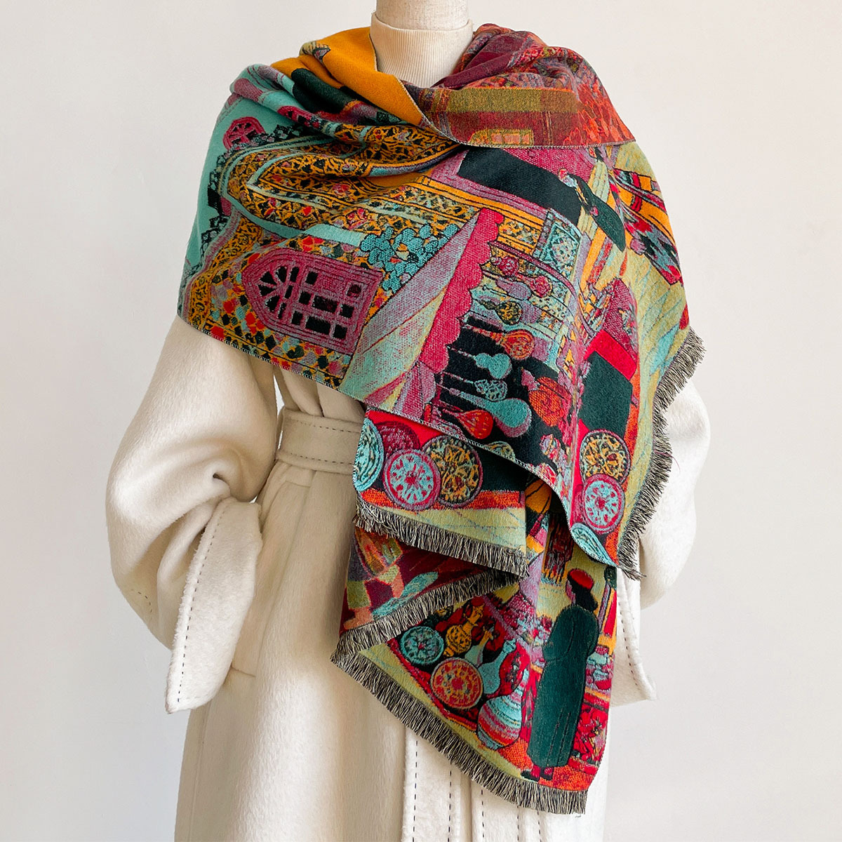 Cachecol Feminino de Imitação  - Cashmere Pashmina Wrap avaliação e preço
