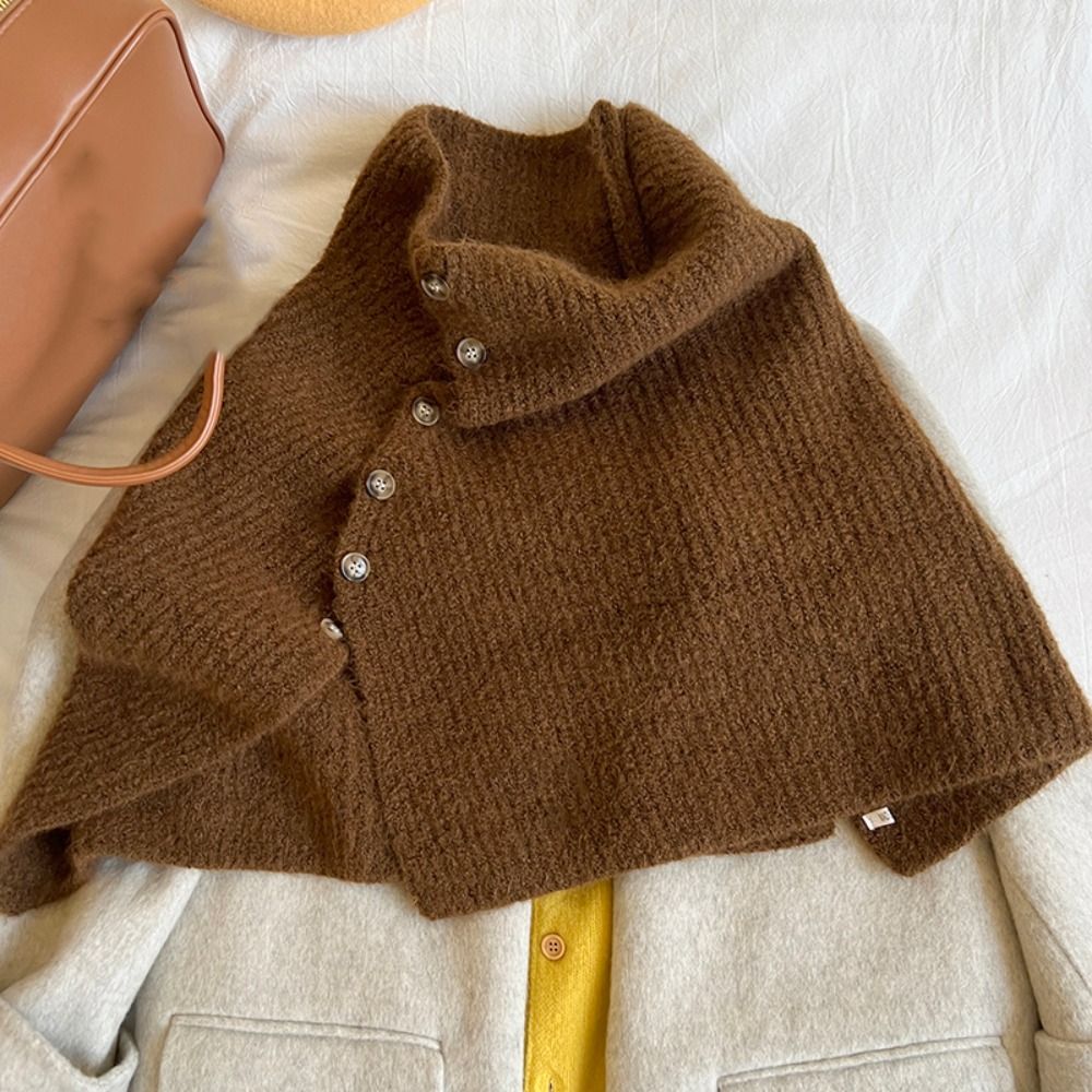 Xale Clássico de Tricô com Bot - Shawl Wrap Winter avaliação e preço