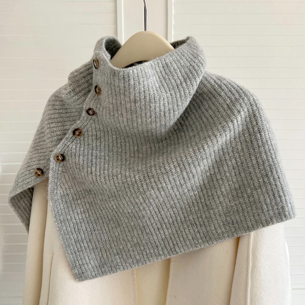 Xale Clássico de Tricô com Bot - Shawl Wrap Winter avaliação e preço